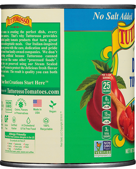 No Salt Added Diced Tomatoes 28 oz Image:4