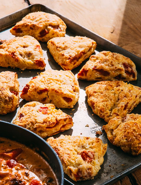 Tomato Cheddar Scones