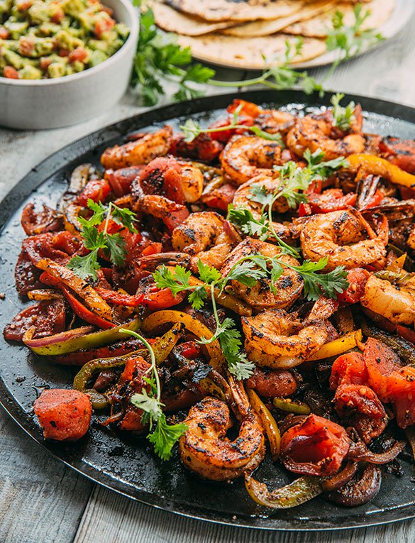 Sheet Pan Shrimp Fajitas