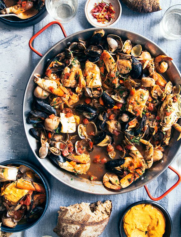 Cioppino with Smoked Paprika Aioli