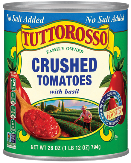 No Salt Added Crushed Tomatoes with basil 28 oz Image:1