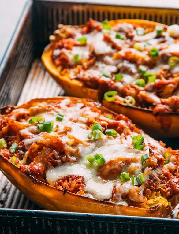 Enchilada Stuffed Spaghetti Squash
