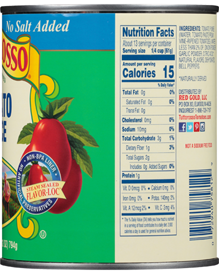 No Salt Added Tomato Sauce 28 oz Image:3