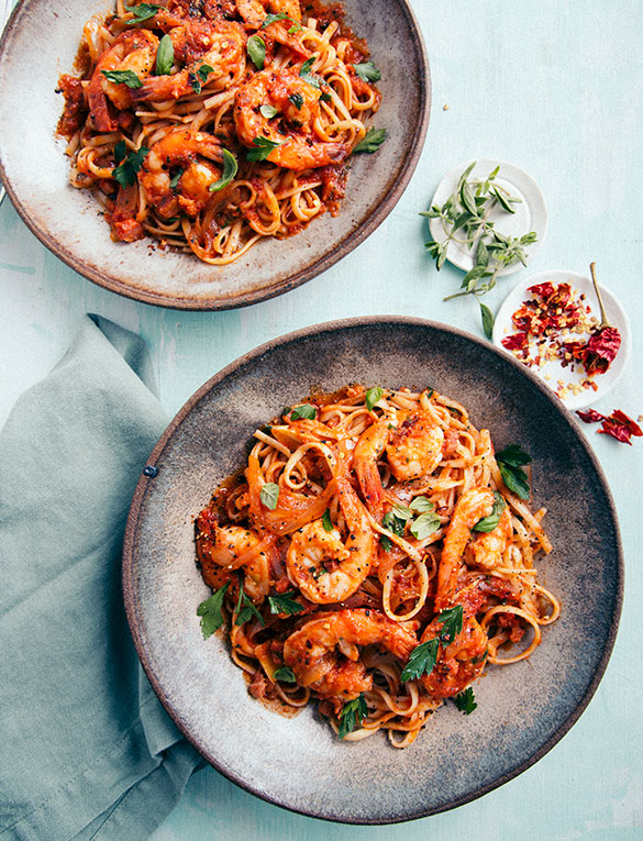 Shrimp and Fettuccini