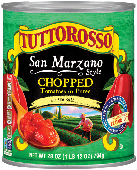 San Marzano Style Chopped Tomatoes in Puree with Sea Salt 28 oz Image:1