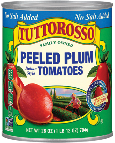 No Salt Added Peeled Plum Tomatoes 28 oz Image:1