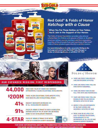 Red Gold Folds of Honor POS