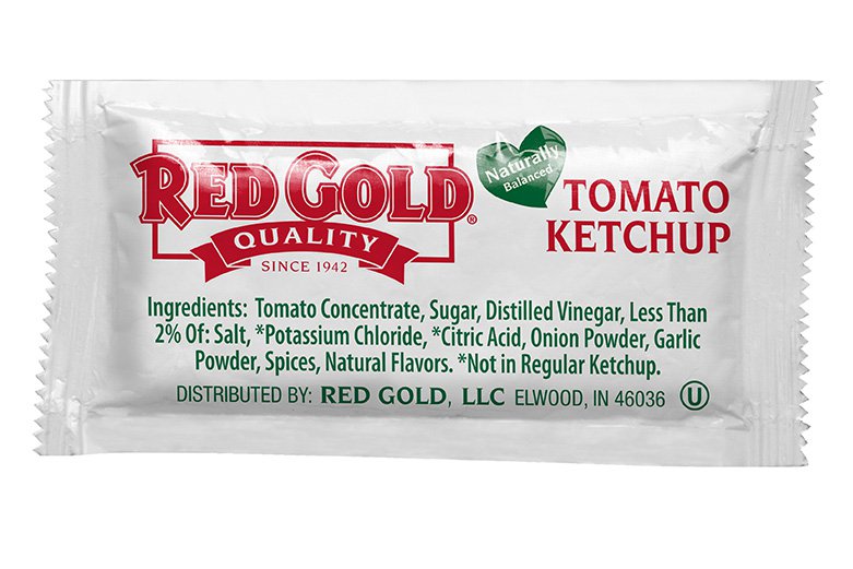 9 gr Red Gold Naturally Balanced Tomato Ketchup Image:1