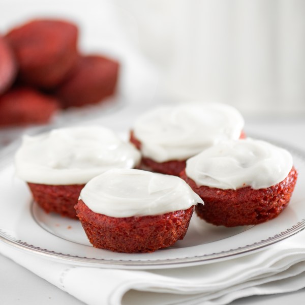 Red Velvet Spiced Ketchup Mini Cupcakes