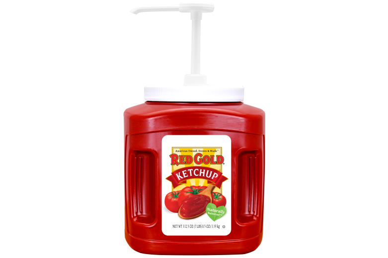 112.5 oz. Jug Red Gold Naturally Balanced Ketchup (Enhanced Low Sodium / Made with Sugar) Image:1