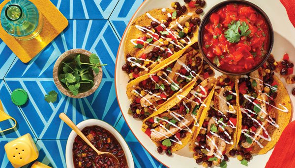Chicken Tacos with Black Beans