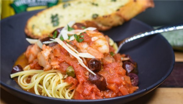 Puttanesca Sauce with Shrimp