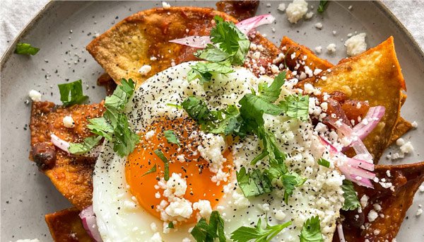 Chipotle Lime Chilaquiles with Fried Egg