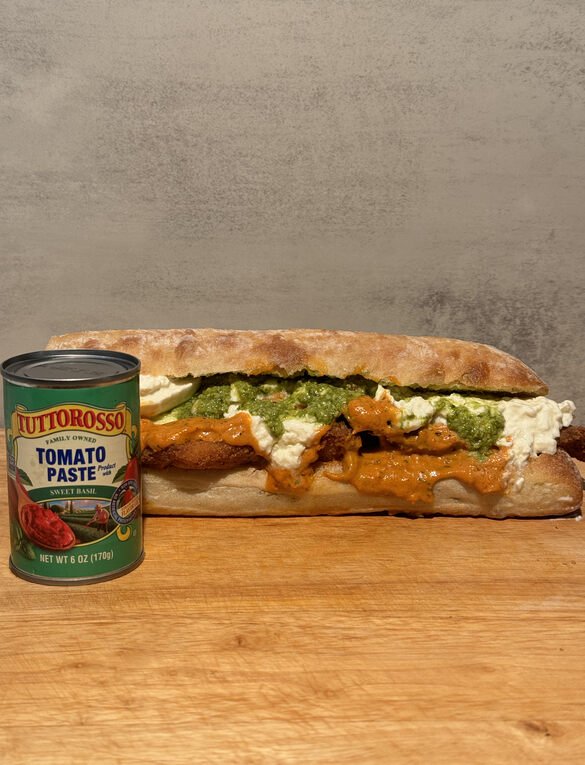 Chicken Vodka Parm Sandwich with Burrata