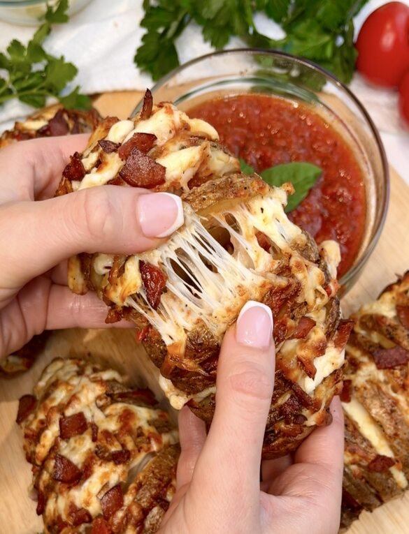 Pizza Hasselback Potatoes