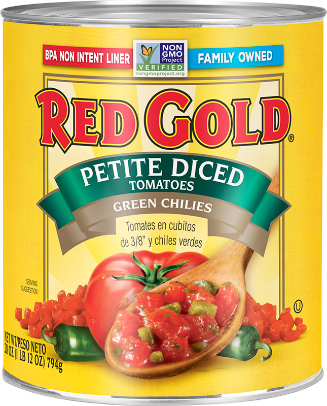 28 oz Red Gold Diced Tomatoes & Green Chilies Image:1