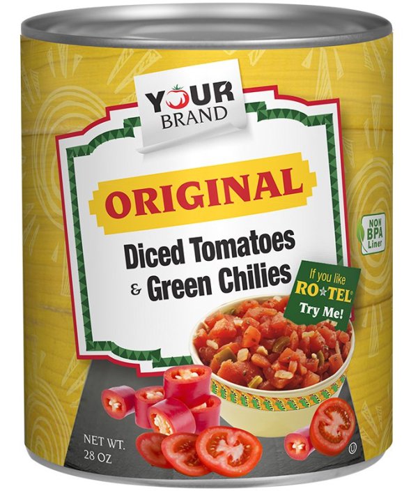 28 oz Original Diced Tomatoes and Green Chilies