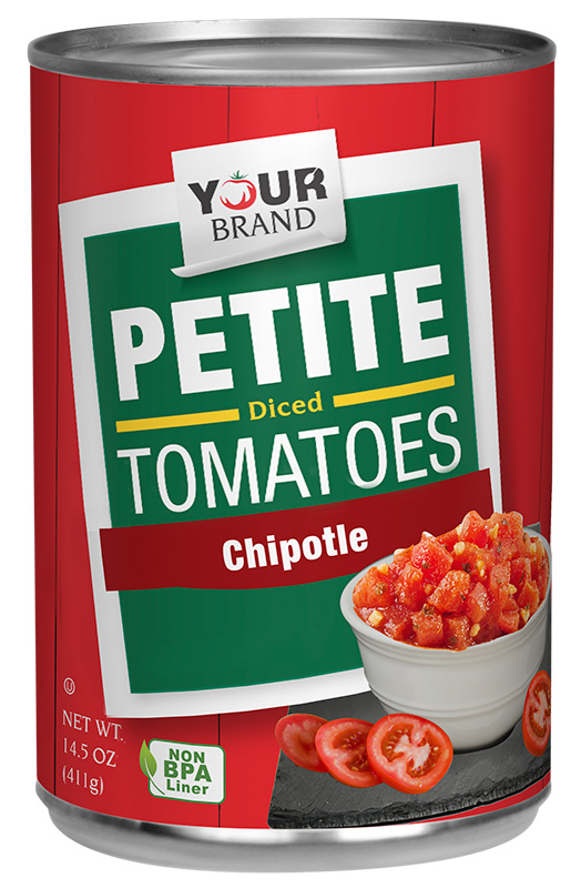 14.5 oz Petite Diced Tomatoes with Chipotle Peppers
