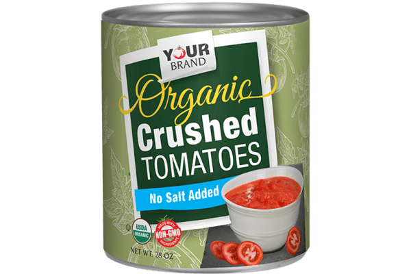 28 oz Organic No Salt Added Crushed Tomatoes with Basil