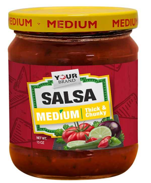 15.5 oz Medium Salsa – T Style