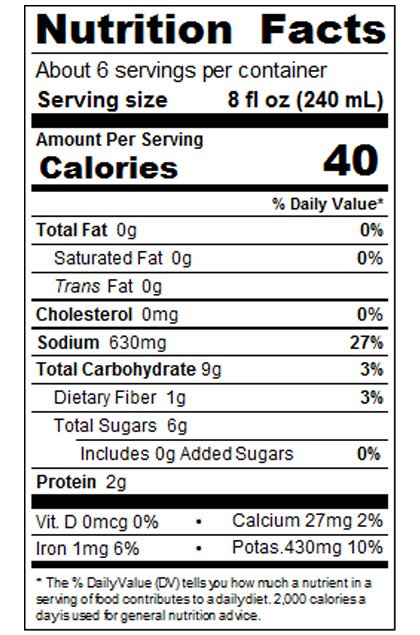 46 fl oz Fresh Tomato Juice – Can Image:2