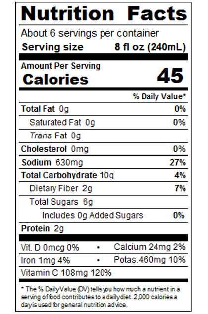 46 fl oz Tomato Juice from Concentrate Image:2