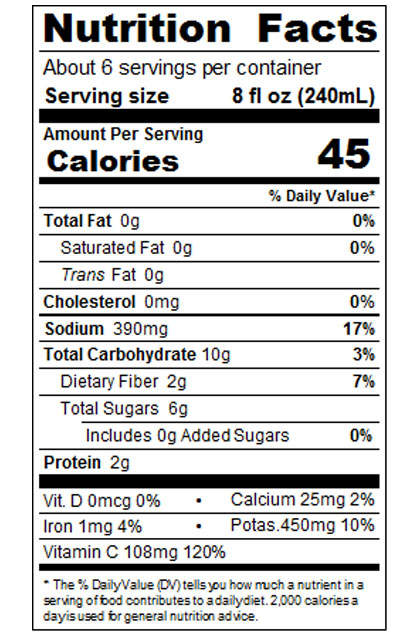 46 fl oz Organic Tomato Juice from Concentrate Image:2