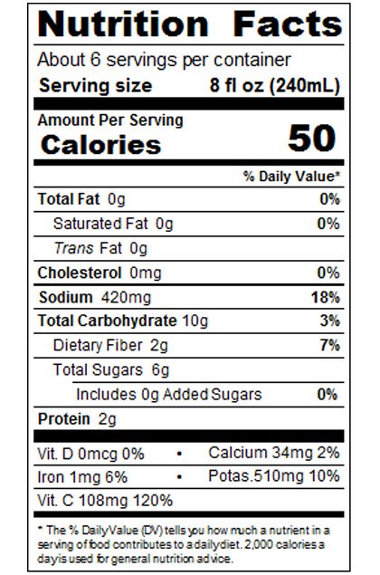 46 fl oz Vegetable Juice from Concentrate – V Style Image:2