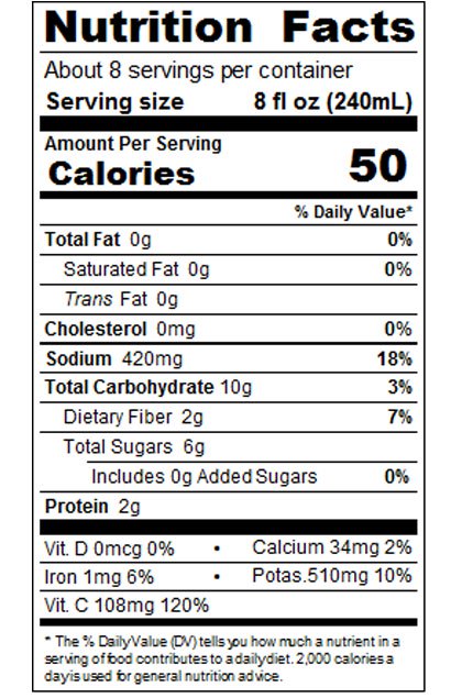 64 fl oz Vegetable Juice from Concentrate – V Style Image:2