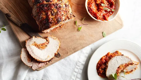 Parmesan Stuffed Pork Roast Image:2