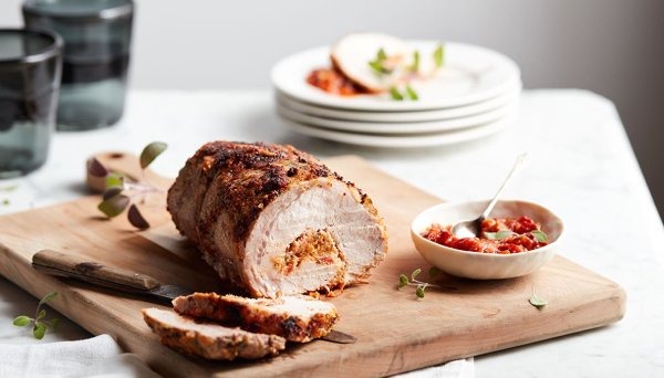 Parmesan Stuffed Pork Roast