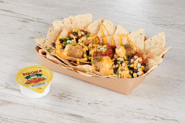 Chef-Inspired Queso Meatball Nachos