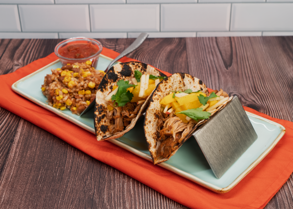 Turkey Barbacoa Tacos with Apple Pineapple Mango Slaw
