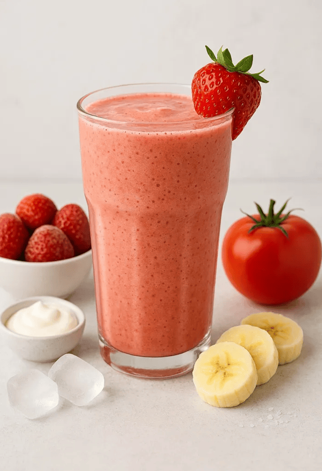 Strawberry Banana Tomato Smoothie