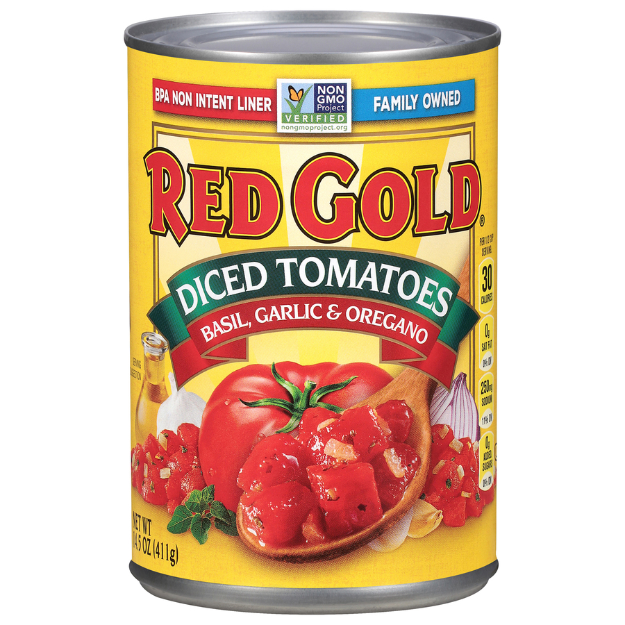 Diced Tomatoes with Basil, Garlic & Oregano 14.5 oz Image:1