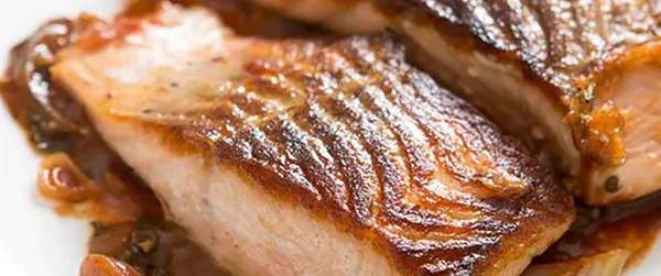 Braised Salmon with Miso and Tomato Sauce by Chef Hugh Acheson