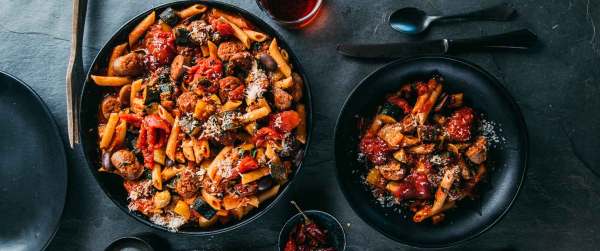 Sausage Marinara with Peppers
