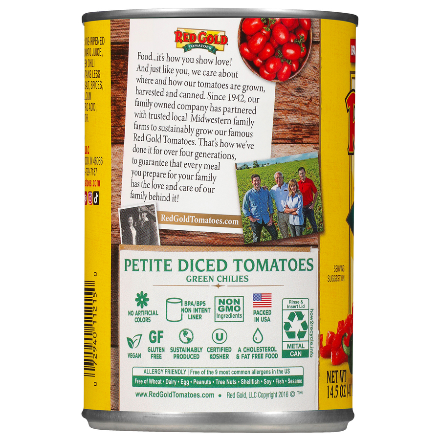 Petite Diced Tomatoes with Green Chilies 14.5 oz Image:2