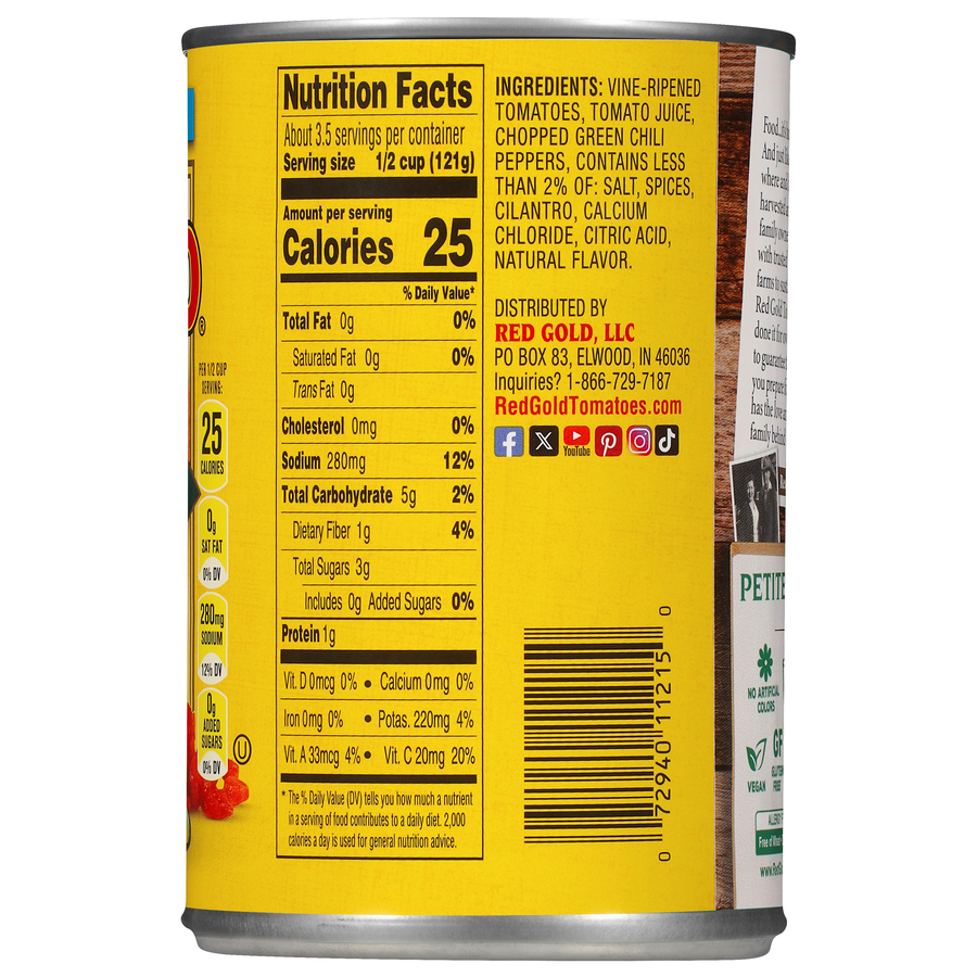 Petite Diced Tomatoes with Green Chilies 14.5 oz Image:3