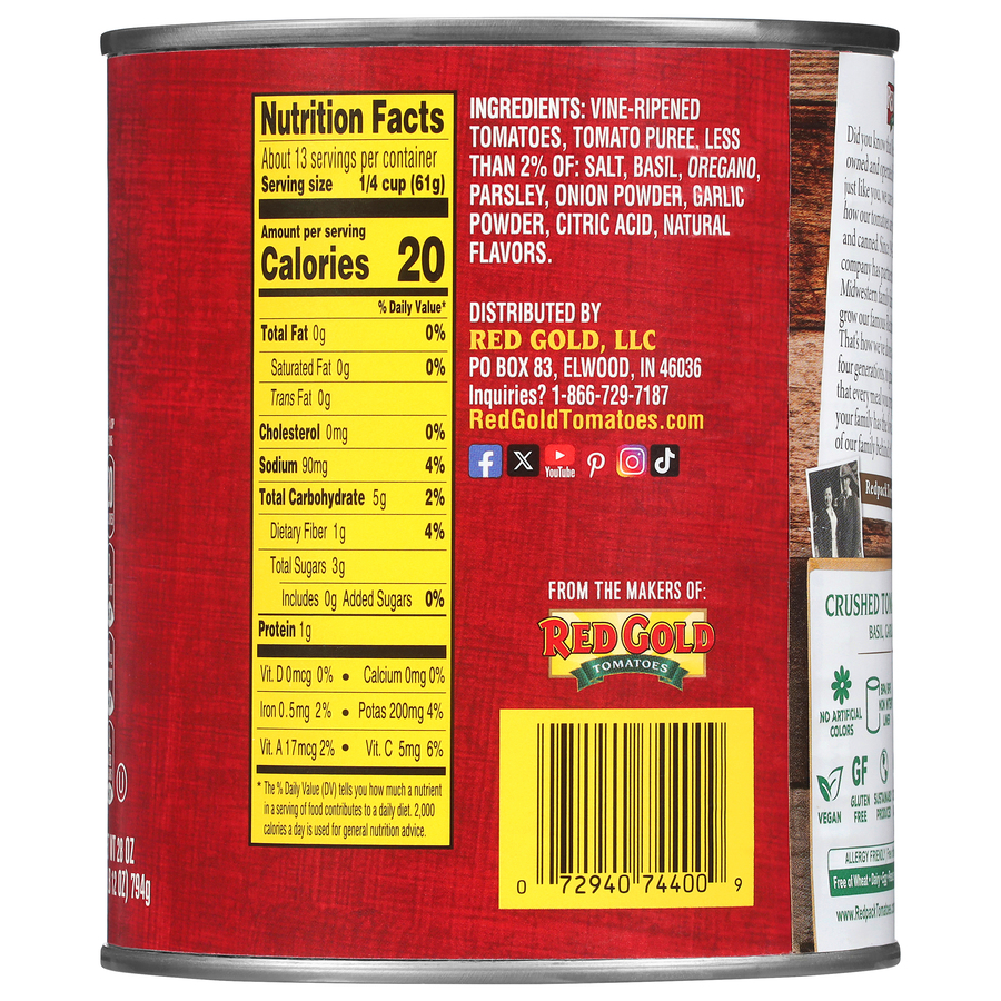 Canned Crushed Tomatoes with Garlic, Basil & Oregano Image:3