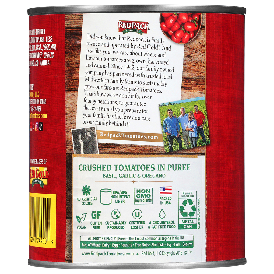 Canned Crushed Tomatoes with Garlic, Basil & Oregano Image:2