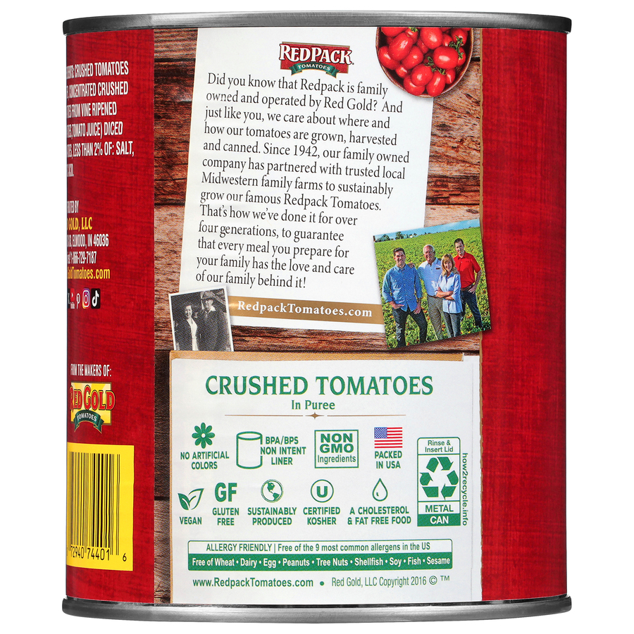 Canned Crushed Tomato in Puree 28 oz Image:2