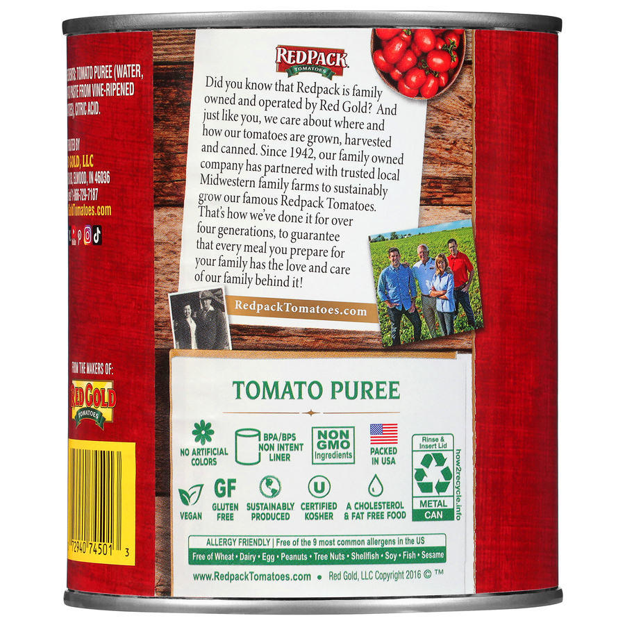 Redpack Canned Tomato Puree 29 oz Image:2