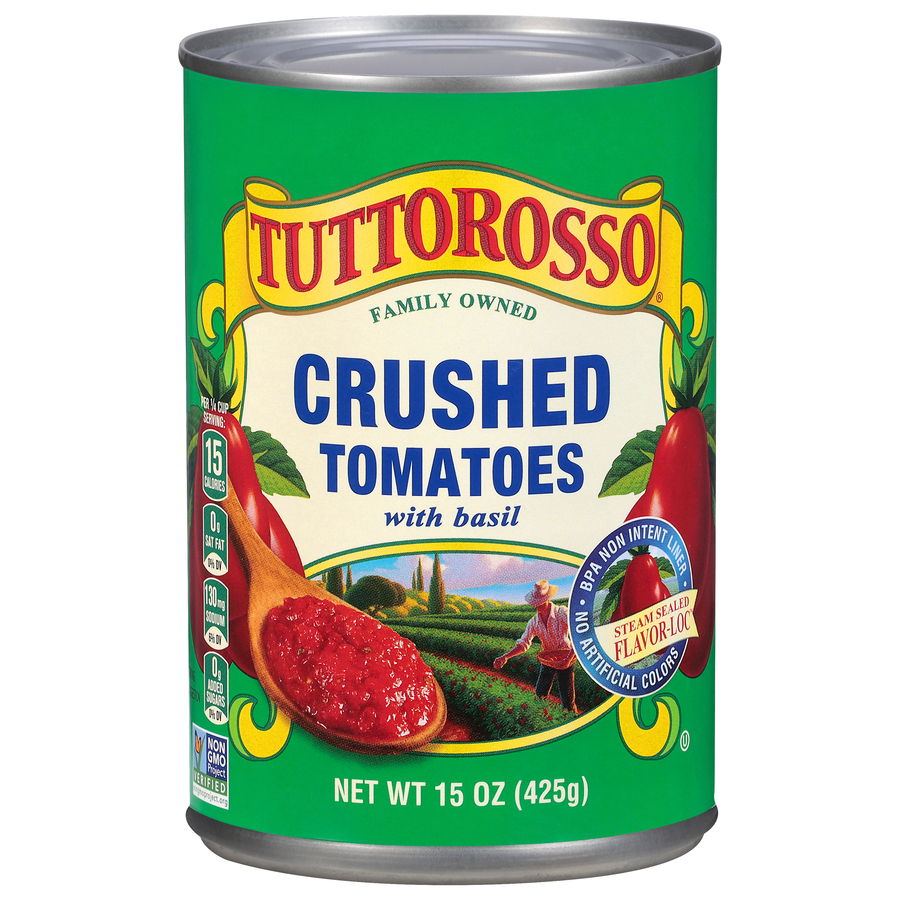 Crushed Tomatoes with basil 15 oz - Red Gold Tomatoes