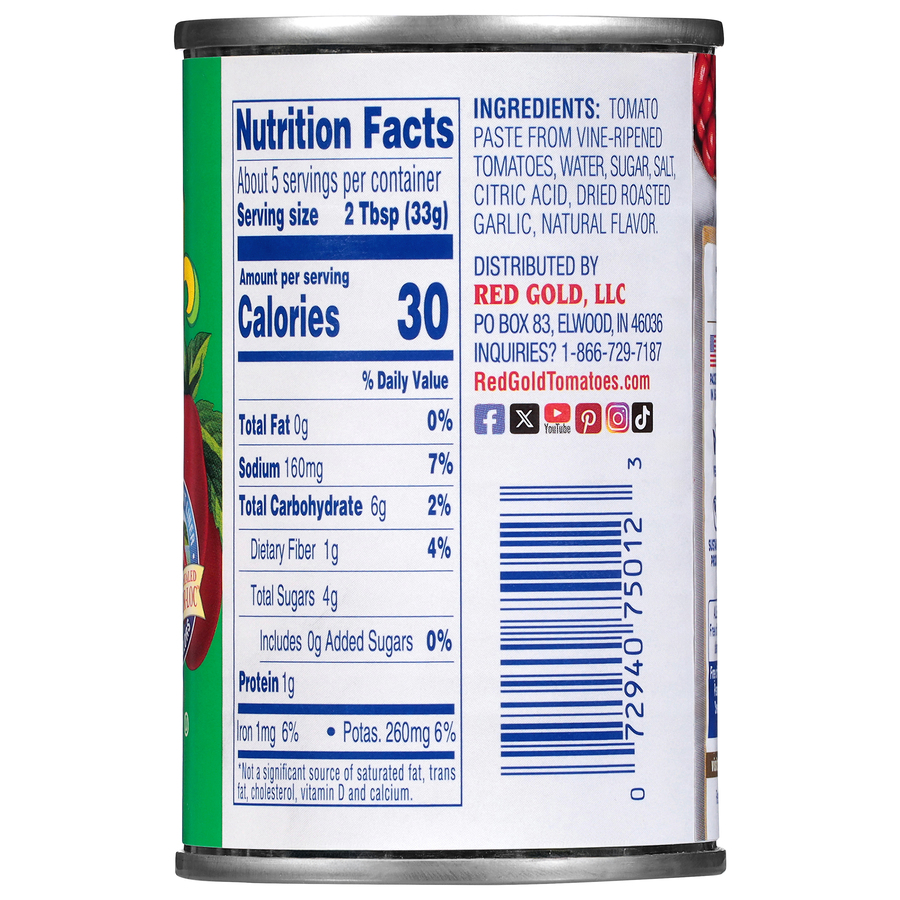 Tomato Paste with Roasted Garlic 6 oz Image:3