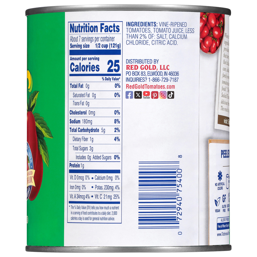 Peeled Plum Tomatoes 28 oz Image:3