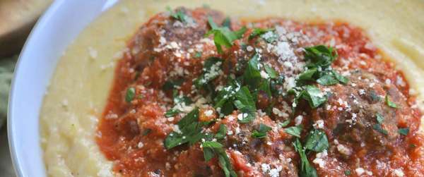 Creamy Polenta and Meatballs