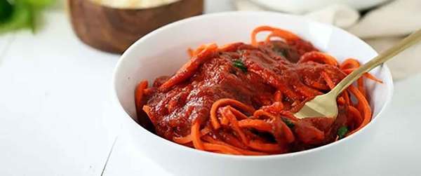 Pasta Arrabbiata with Carrot Noodles