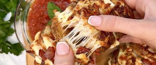 Pizza Hasselback Potatoes