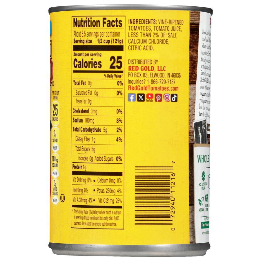 Canned Whole Peeled Tomatoes 14.5 oz Image:3